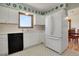 Spacious kitchen featuring white cabinetry, black dishwasher and stainless refrigerator at 330 Johnson Dr, Castle Rock, CO 80104
