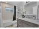 Bright and modern bathroom with updated vanity and subway tile shower at 9400 Ridge Rd, Arvada, CO 80002
