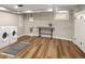 Finished basement laundry area with modern washer and dryer, plus space for folding and organizing at 1050 N Clarkson St, Denver, CO 80218