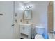 Compact bathroom with new vanity and shower/tub at 6007 Yarrow St # D, Arvada, CO 80004