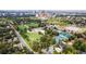 Breathtaking aerial view of the city, neighborhood parks and lush greenery at 1346 Steele St, Denver, CO 80206