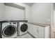 Well-equipped laundry room with modern appliances and storage cabinets for convenience and organization at 11524 Dewey St, Parker, CO 80138
