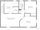 Basement floor plan featuring recreation room, two bedrooms, laundry, and bathroom at 6046 Vrain St, Arvada, CO 80003