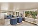 Sunlit living room features comfortable seating and a view of the outdoors at 7895 W 67Th Ave, Arvada, CO 80004