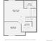 Detailed floor plan including the media room, bathroom, bedroom, and laundry area layout at 10440 W 83Rd Ave, Arvada, CO 80005