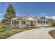 Inviting single-story home featuring a quaint covered porch and fresh landscaping at 6102 S Aberdeen St, Littleton, CO 80120