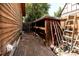 Backyard with a storage shed and brick-paved ground, offering practicality and charm at 1878 S Gilpin St, Denver, CO 80210