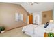 Bedroom featuring a vaulted ceiling, carpet floors, and neutral colored walls at 20922 E Crestline Cir, Centennial, CO 80015