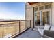 Cozy balcony with a view of the neighborhood at 2000 Little Raven St # 501, Denver, CO 80202