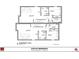 Basement floor plan of duplex showing Gathering room, utility room, bedroom, and bathroom dimensions at 4570 N Raleigh St, Denver, CO 80212