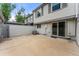 Private back patio with sliding glass door access at 7114 E Briarwood Dr, Centennial, CO 80112