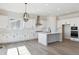 Modern kitchen with white cabinets, an island, and stainless steel appliances at 4704 Twelve Oaks Way, Castle Rock, CO 80104