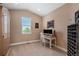 Comfortable office space with computer desk, chair, and natural light at 555 Heritage Trl, Elizabeth, CO 80107