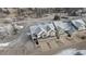 Wide aerial view of well kept townhouses in a planned neighborhood at 5591 Canyon View Dr, Castle Rock, CO 80104