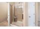Bathroom features a glass enclosed shower with tiled walls and a built-in shelf for toiletries at 5591 Canyon View Dr, Castle Rock, CO 80104