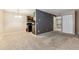 View of staged living room featuring neutral paint colors, cozy carpet, and ample space to create a home at 3009 Madison Ave # K317, Boulder, CO 80303