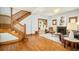 Spacious living area with fireplace and hardwood floors at 2228 N Race St, Denver, CO 80205