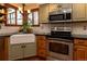 Well-lit kitchen featuring stainless steel appliances and a white farmhouse sink at 783 Calgary Way, Golden, CO 80401