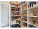 Well-organized pantry with ample shelving for storage at 147 Chapel Hill Cir, Brighton, CO 80601