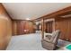 Finished basement with cozy seating area and ample space at 8521 E Cornell Dr, Denver, CO 80231