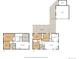 Detailed floor plan showcasing the layout of the bedrooms, bathrooms, living spaces, and outdoor deck at 2582 S Uno Way, Denver, CO 80219