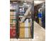 Secure storage units in basement with wire mesh and padlock at 5955 E 10Th Ave # 507, Denver, CO 80220