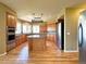 Large kitchen features a center island, stainless appliances, and lots of storage at 8461 Pawnee Ln, Niwot, CO 80503
