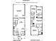 Detailed floor plan showcasing the layout of this two-story home with three bedrooms and a two-car garage at 9865 Biscay St, Commerce City, CO 80022