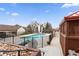 Community pool is fenced and provides a relaxing place to cool off on hot days at 6380 S Boston St # 397, Greenwood Village, CO 80111
