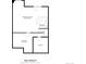 Blueprint of the basement shows layout with recreation room, wet bar, storage area, and laundry for convenient living at 119 Ward Ct, Lakewood, CO 80228
