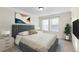 Modern bedroom with a plush bed, stylish nightstands, and ample natural light from the windows at 1983 Candleglow St, Castle Rock, CO 80109