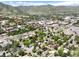 Aerial view of the property showing the location in Golden, Colorado with lush trees and mountain views at 510 16Th St, Golden, CO 80401