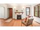 Inviting living area with a charming fireplace, hardwood floors, and plenty of natural light at 510 16Th St, Golden, CO 80401