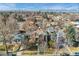 Aerial view shows the home's location in a charming neighborhood with mountain views at 4577 Elm Ct, Denver, CO 80211