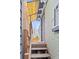 Covered back entrance with wooden steps, offering a private entry to the home at 2514 N Humboldt St, Denver, CO 80205