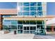 Exterior of Lakewood Cultural Center featuring glass facade, modern design and a clean entryway at 1168 S Reed Way, Lakewood, CO 80232