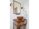 Unique bathroom featuring ornate vanity, vessel sink and decorative mirror at 5550 Preserve Dr, Greenwood Village, CO 80121