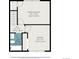 Floorplan shows layout of primary bedroom, hall, bath and bedroom at 1534 S Ouray Cir # B, Aurora, CO 80017