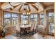 Bright dining room with mountain views at 300 Little Sallie Barber Trl, Breckenridge, CO 80424
