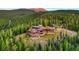 Exterior elevation of a mountain home surrounded by trees at 300 Little Sallie Barber Trl, Breckenridge, CO 80424