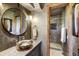 Spa-like bathroom with large mirror and walk-in shower at 300 Little Sallie Barber Trl, Breckenridge, CO 80424