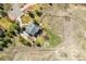 Bird's eye view of the house including a well-maintained lawn and fenced boundary at 19281 E Hinsdale Ln, Centennial, CO 80016