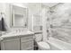 Basement bathroom with a shower/tub combo at 7916 S Grand Baker Way, Aurora, CO 80016