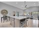 Open kitchen layout with island seating that offers views of the living room at 79 Beaver Rd, Idaho Springs, CO 80452