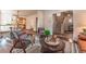 Spacious living area showcasing seamless transition to the front entryway, dining space, and a modern design aesthetic at 537 N Logan St, Denver, CO 80203