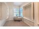 Walk-in closet featuring natural light, carpeted floors, and installed shelving at 537 N Logan St, Denver, CO 80203