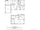 Detailed floor plan showcasing layout of two floors of a home, including room dimensions and relationships at 13024 E Alaska Pl, Aurora, CO 80012