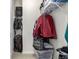 Neat closet with clothing and luggage storage on wire shelving at 11027 Sunshimmer Cir, Parker, CO 80134