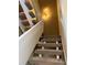 Carpeted staircase with white railings and modern lighting, showing detail at 935 N Pennsylvania St # 3, Denver, CO 80203