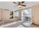 Bright bedroom with a loft and ceiling fan at 11733 Elk Head Range Rd, Littleton, CO 80127